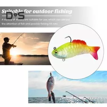 9,5 см/20 г многосоставная рыболовная приманка с острым крючком, многосекционная, из ПВХ, реалистичная бионическая искусственная приманка для ловли в пресной и соленой воде A