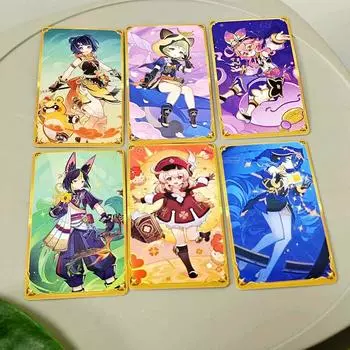 9*5 см TCG карты игрушка Genshin Impact 65 шт. карты Cyno Yoimiya Sangonomiya косплей колода настольная игра коллекция карт персонажей