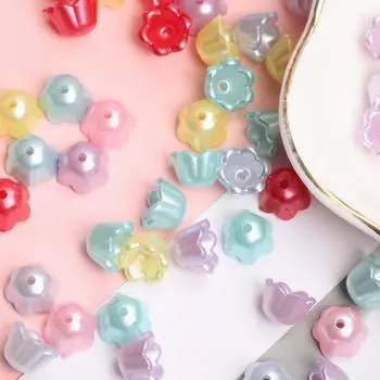 9*6,7 мм 40 шт. россыпью акриловые бусины ландыша модный материал для цветка для изготовления ювелирных изделий своими руками серьги брелки аксессуары разноцветный