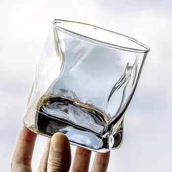 9,6 унций 280 мл Серый Twist Cup Чашка для напитков Бытовая чашка для льда Кофейная чашка Питьевая вода Стакан для вина в иностранном стиле Чайная кружка в европейском стиле 1pcs