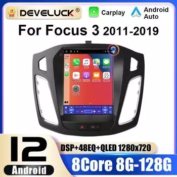 9,7 2 Din Android 12 автомобильный радиоприемник для Ford Focus 3 Mk 3 2011 - 2019 мультимедийный видеоплеер GPS 4G Carplay Auto Stereo RDS DSP DVD