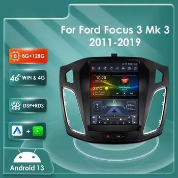 9.7 Carplay Android 13 Автомагнитола для Ford Focus 3 MK 3 2011-2019 Авто Мультимедийный проигрыватель Автомобильные интеллектуальные системы Радио GPS Стерео