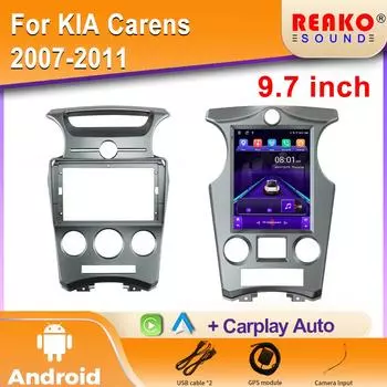 9,7 для Tesla Android All In One Car Radio для KIA Carens 2007-2011 Wireless Carplay WIFI BT Car Multimedia Intelligent Syste 4 core 2GB+32GB carplay