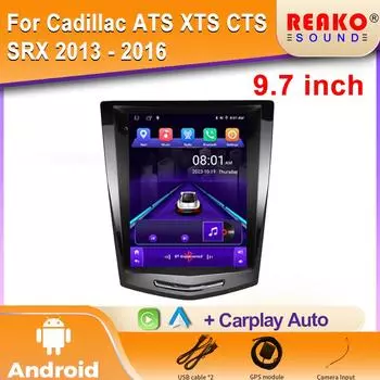 9,7 дюйма для Cadillac ATS XTS CTS SRX 2013 - 2016 автомобильное радио Android Auto Carplay мультимедийный видеоплеер GPS навигация DVD 4 core 2GB+32GB carplay