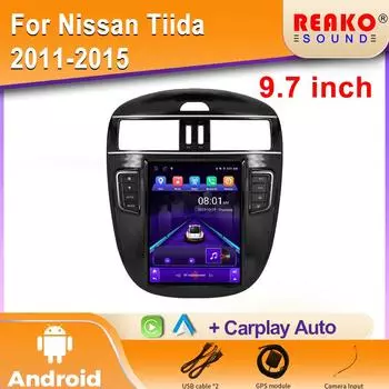 9,7 дюйма для Nissan Tiida 2011-2015 4G автомобильное радио Android Auto GPS навигация мультимедийный плеер видеовыход 5G WIFI 2din DVD 4 core 2GB+32GB carplay