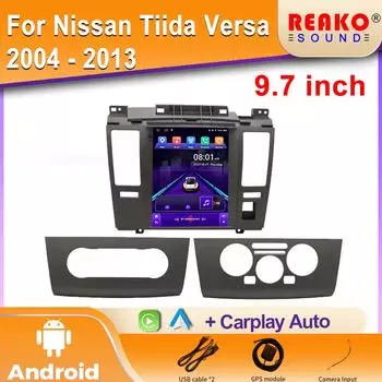 9,7 дюйма для Nissan Tiida Versa 2004 - 2013 Автомобильный радиоприемник GPS-навигация Android Auto Мультимедийный проигрыватель Видеовыход 4G 2din DVD 4 core 2GB+32GB carplay