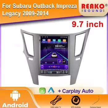 9,7 дюйма для Subaru Outback Impreza Legacy 2009-2014 Android Auto Car Radio GPS Navigation Multimedia Stereo Carplay 2din DVD 4 core 2GB+32GB carplay