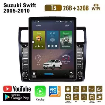 9,7-дюймовый автомобильный радиоприемник для Suzuki Swift 2005-2010 Android 2 DIN Tesla вертикальный экран Carplay авто радио мультимедийный плеер 2 + 32 ГБ