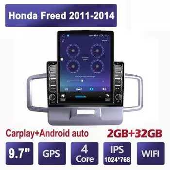 9,7-дюймовый автомобильный радиоприемник для Honda Freed 2011-2014 Android 2 DIN Tesla вертикальный экран Carplay авто радио мультимедийный плеер 2 + 32 ГБ