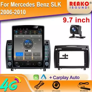 9,7-дюймовый вертикальный экран автомобильного радио для Mercedes Benz SLK class R171 SLK200 SLK280 SLK300 2000-2011 GPS навигация мультимедийный проигрыватель 8 core 2GB+32GB