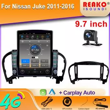 9,7-дюймовый вертикальный экран Tesla Android 12.0 автомобильное радио для Nissan Juke 2010-2014 навигация GPS стерео мультимедийный плеер экран 8 core 2GB+32GB