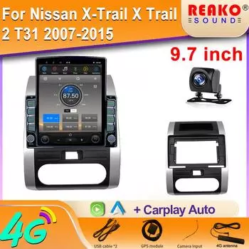 9,7-дюймовый вертикальный экран Tesla Android автомобильное радио для Nissan X-Trail X Trail 2 T31 2007-2015 навигация GPS мультимедийный плеер 8 core 2GB+32GB