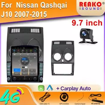 9,7-дюймовый вертикальный экран Tesla Android автомобильное радио для Nissan Qashqai 1 J10 2006-2013 GPS навигация мультимедийный плеер 8 core 2GB+32GB