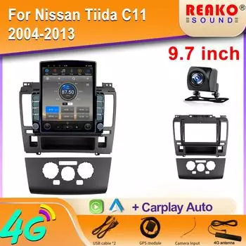 9,7-дюймовый вертикальный экран Tesla Android Car Radio для 26 2004-2013 GPS-навигатор Мультимедийный плеер Carplay 8 core 2GB+32GB