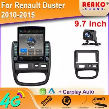 9,7-дюймовый вертикальный экран Tesla AndroidCar Radio для Renault Duster 2010-2015/Nissan Terrano 2014-16 GPS-навигатор 8 core 2GB+32GB