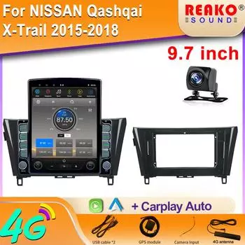 9,7-дюймовый вертикальный экран Tesla автомобильное радио для Nissan Qashqai J11 X-Trail 2013-2017 GPS-навигация мультимедийный проигрыватель Carplay 8 core 2GB+32GB