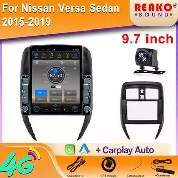 9,7-дюймовый вертикальный экран Tesla Android автомобильное радио для Nissan Versa Sedan 2015-2019 GPS-навигация мультимедийный плеер Carplay 8 core 2GB+32GB