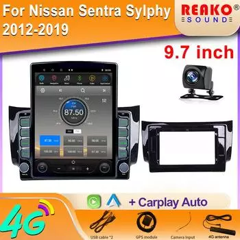 9,7-дюймовый вертикальный экран Tesla автомобильное радио для Nissan Sylphy Sentra 2012-2017 GPS навигация мультимедийный плеер Carplay 2din 8 core 2GB+32GB