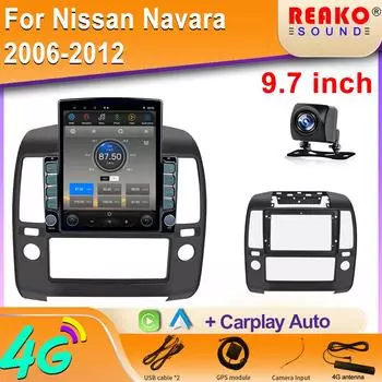 9,7-дюймовый вертикальный экран Tesla Android автомобильное радио для Nissan Navara 2006-2012 GPS навигация мультимедийный проигрыватель 2 Din стерео 8 core 2GB+32GB