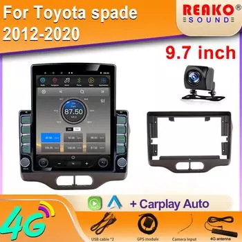 9,7-дюймовый вертикальный экран Tesla Android автомобильное радио для Toyota Spade 2012 GPS видео навигация мультимедийный плеер Carplay 2din 8 core 2GB+32GB