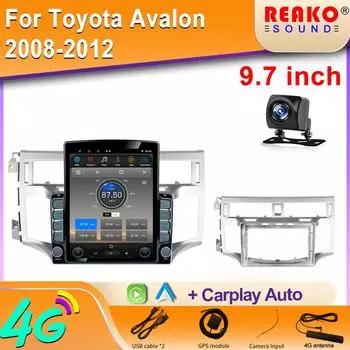 9,7-дюймовый вертикальный экран Tesla Android автомобильное радио для Toyota Avalon 2008-2012 Carplay Audio GPS навигатор плеер 2din 8 core 2GB+32GB