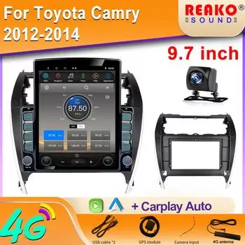 9,7-дюймовый вертикальный экран Tesla Android автомобильное радио для Toyota Camry США Ближний Восток 2012-2014 GPS навигация мультимедийный плеер 8 core 2GB+32GB