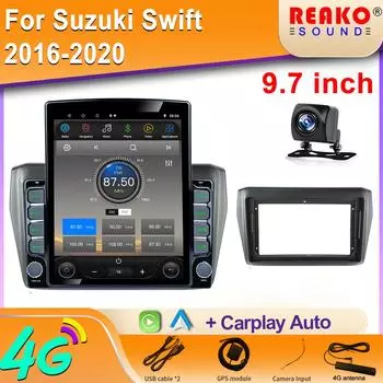 9,7-дюймовый вертикальный экран Tesla Android Suzuki Swift 5 2016-2020 Навигация GPS Мультимедиа Видеоплеер Carplay Экран 2din 8 core 2GB+32GB
