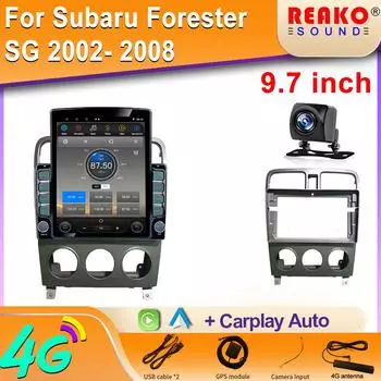 9,7-дюймовый вертикальный экран Tesla Android автомобильное радио для Subaru Forester SG 2002 2008 GPS-навигация мультимедийный плеер Carplay 8 core 2GB+32GB