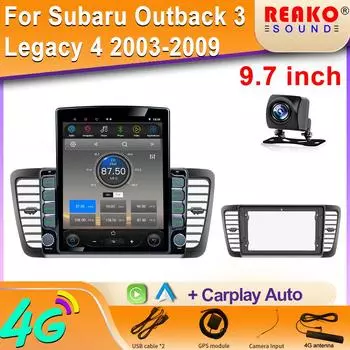 9,7-дюймовый вертикальный экран Tesla Android автомобильное радио для Subaru Outback 3 Legacy 4 2003-2009 GPS навигация мультимедийный плеер 8 core 2GB+32GB