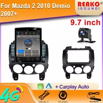 9,7-дюймовый вертикальный экран Tesla Android автомобильное радио для MAZDA 2 2007-2014 мультимедийный видеоплеер навигация GPS стерео экран 8 core 2GB+32GB