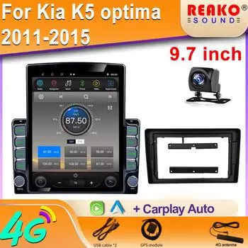 9,7-дюймовый вертикальный экран Tesla Android 12.0 kia Optima GDI K5 2013-2014 Автомобильный радиоприемник GPS-навигатор Мультимедиа Видеоплеер 8 core 2GB+32GB