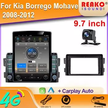 9,7-дюймовый вертикальный экран Tesla Android автомобильное радио для Kia Borrego Mohave 2008-2012 навигация GPS мультимедийный видеоплеер 8 core 2GB+32GB