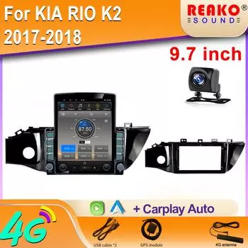 9,7-дюймовый вертикальный экран Tesla Android для KIA RIO K2 2017 2018 Автомобильный радиоэкран Мультимедиа Навигация GPS-плеер Carplay 8 core 2GB+32GB