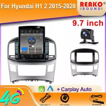 9,7-дюймовый вертикальный экран Tesla Android автомобильное радио для Hyundai H1 2 2015-2020 мультимедийный плеер Carplay GPS навигация 2din 8 core 2GB+32GB