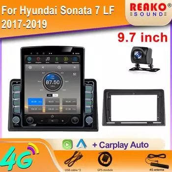 9,7-дюймовый вертикальный экран Tesla Android автомобильное радио для Hyundai Sonata 7 LF 2017-2019 мультимедийный плеер GPS навигация стерео 8 core 2GB+32GB