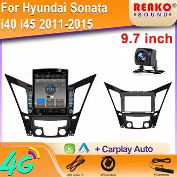 9,7-дюймовый вертикальный экран Tesla Android автомобильное радио для Hyundai Sonata i40 i45 2011-2015 навигация GPS мультимедийный плеер 8 core 2GB+32GB