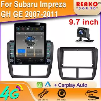9,7-дюймовый вертикальный экран Tesla Android автомобильное радио для Subaru Impreza GH GE 2007-2011 навигация GPS мультимедиа видеоплеер 8 core 2GB+32GB