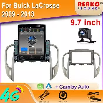9,7-дюймовый вертикальный экран Tesla Android автомобильное радио для Buick LaCrosse 2009 - 2013 GPS навигация мультимедийный плеер Carplay 2din 8 core 2GB+32GB