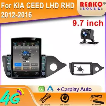 9,7-дюймовый вертикальный экран Tesla Android автомобильное радио для KIA CEED LHD RHD 2012-2016 GPS-навигация автомобильный мультимедийный плеер 8 core 2GB+32GB