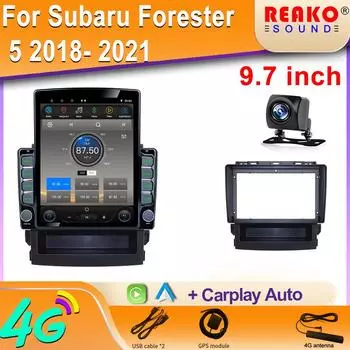 9,7-дюймовый вертикальный экран Tesla автомобильное радио для Subaru Forester 5 2018 2021 GPS навигация мультимедийный видеоплеер Carplay 2din 8 core 2GB+32GB