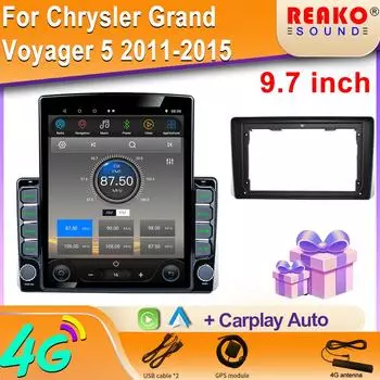 9,7-дюймовый вертикальный экран Tesla Android автомобильное радио для Chrysler Grand Voyager 5 2011-2015 GPS навигация мультимедийный плеер 8 core 2GB+32GB