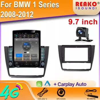 9,7-дюймовый вертикальный экран Tesla Android автомобильный радиоприемник GPS навигация мультимедийный плеер для BMW 1 серии E81 E82 E87 E88 2004-2012 8 core 2GB+32GB