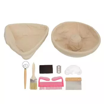 9.84in Закваска Хлеб Принадлежности для выпечки с венчиком для теста Скребок Хлеб Хромой Натуральный Ротанговый Хлеб L