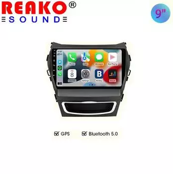 9 Android 12 автомобильный радиоприемник мультимедиа видеоплеер 2 Din для Hyundai Santa Fe 2013 2014 2015 2016 2017 Navi головное устройство carplay 4-core 1+32CP