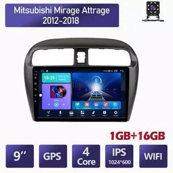9 автомобильное радио для Mitsubishi Mirage Attrage 2012-2018 мультимедийный плеер DVD колонки головное устройство аудио WIFI 1 + 16 ГБ