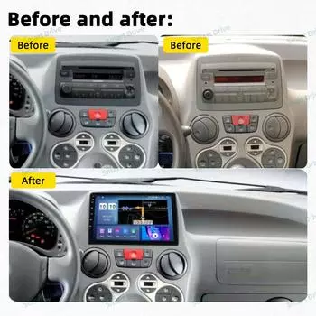 9 автомобильный мультимедиа для FIAT Panda 2003 - 2012 Новый беспроводной Carplay Android Auto 2 Din автомобильный радиоприемник экран GPS навигация