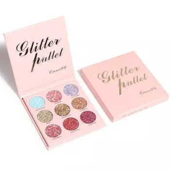 9-цветная палитра теней для век с блестками, стойкий глянцевый блестящий макияж теней для век