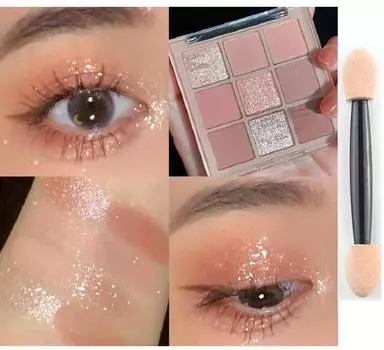9 цветов блестящая палитра теней для век матовая розовая телесная палитра теней для век водостойкая корейская косметика для контурного макияжа глаз