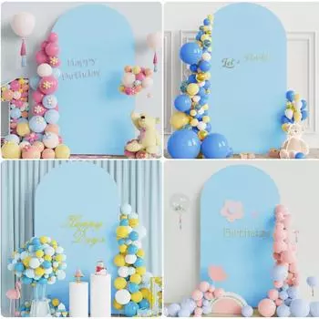 9 цветов чехла для свадебной арки, чехлы для свадебной арки, чехлы для круглой арки, декоративный фон для украшения банкета и вечеринки по случаю дня рождения 120X50cm(3.9X1.6ft) тёмно-синий