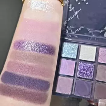 9 цветов фиолетовой палитры теней для век, стойкие цветные бархатные высокопигментированные смешиваемые матовые и мерцающие блестящие тени для век фиолетовый